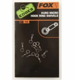 Fox Edges Kuro Micro Hook Ring Swivels X 10