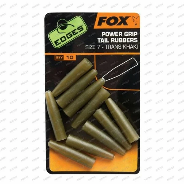 Fox Edges Surefit Tail Rubbers Size 7X 10Pcs
